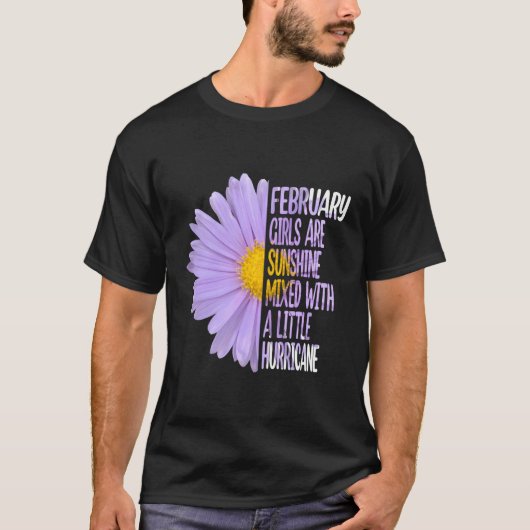 February Daisy Aster T-shirt (Voorkant)