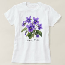 February Violet Flowers T-Shirt