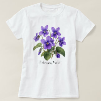 February Violet Flowers T-Shirt