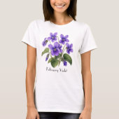 February Violet Flowers T-Shirt (Devant)