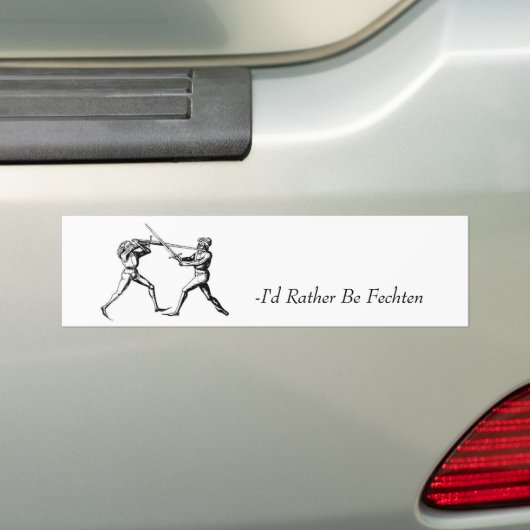 Fechten Bumpersticker (Op auto)