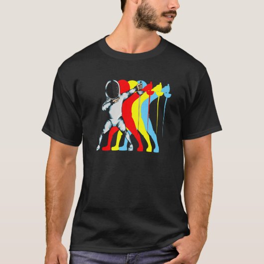 Fechtkunste Dabbing Epee Duel Fecht Fan Fechtkunst T-shirt (Voorkant)