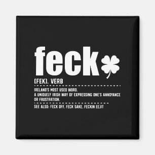 Feck Definitie Grappige Ierse Gezegden Ierse Shamr Magneet