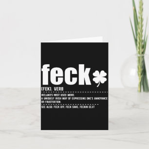Feck Definitie Grappige Ierse Uitspraken Ierse Sha Kaart