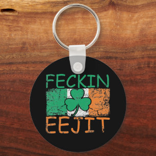 Feckin Eejit Ireland Slang flag Ireland Sleutelhanger
