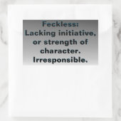 Feckless! Rechthoekige Sticker (Tas)