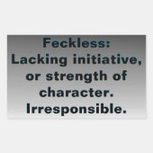 Feckless! Rechthoekige Sticker (Voorkant)