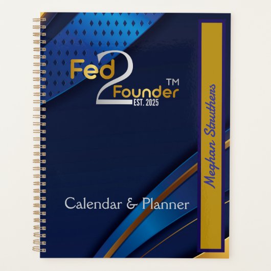 Fed2Founder Planificateur et calendrier personnali (Devant)