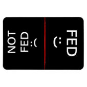Fed en Not Fed grote magneet (Horizontaal)