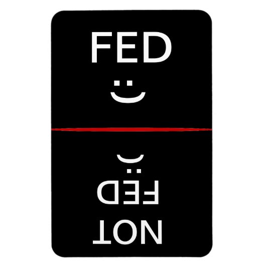 Fed en Not Fed grote magneet (Verticaal)