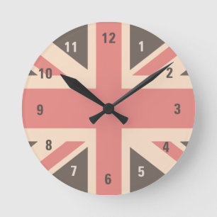 Fed Union Jack UK-vlag Ronde Klok