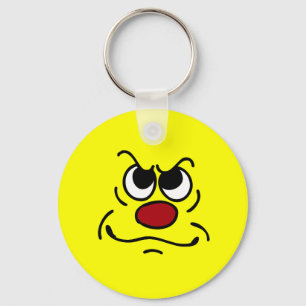 Fed Up Face Grumpey Sleutelhanger
