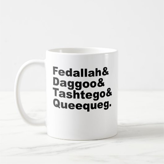 Fedallah Daggoo Tashtego Queequeg | Moby Dick Pals Koffiemok (Links)