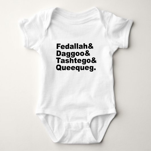 Fedallah Daggoo Tashtego Queequeg | Moby Dick Pals Romper (Voorkant)