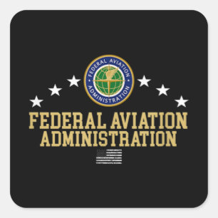 Federal Aviation Administration - FAA Vierkante Sticker