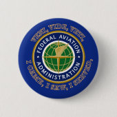Federal Aviation Administration Shield Ronde Button 5,7 Cm (Voorkant)