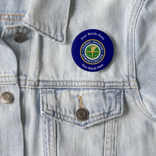 Federal Aviation Administration Shield Ronde Button 5,7 Cm (In situ)