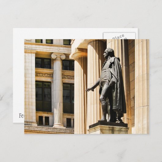 Federal Hall, NYC Carte postale (Devant / Derrière)