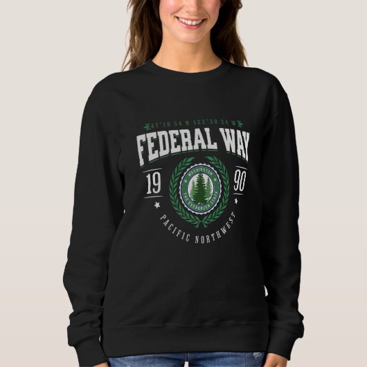 Federal Way Washington State Pine Tree WA Souvenir Trui (Voorkant)