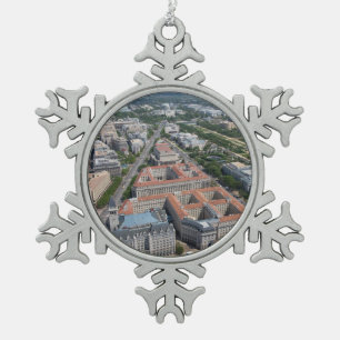 Federale Driehoek Washington D.C. Tin Sneeuwvlok Ornament
