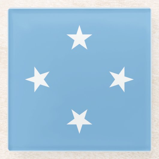 Federale Staten van Micronesia Glazen Onderzetter (Voorkant)