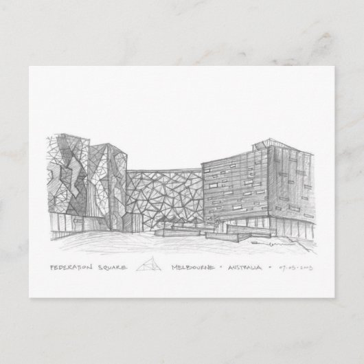 Federation Square, Melbourne, Australië Briefkaart (Voorkant)