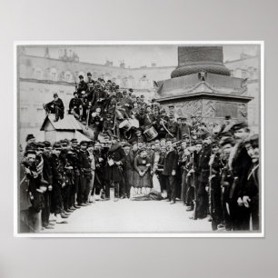 Federes vóór de kolom Vendome Poster