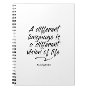 Federico Fellini Language Quote - Laptop Notitieboek