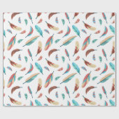 Federn-Muster Cadeaupapier (Vlak)