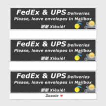 FEDEX & UPS BEZORGINGEN. GELIEVE.. 谢谢 Xièxiè