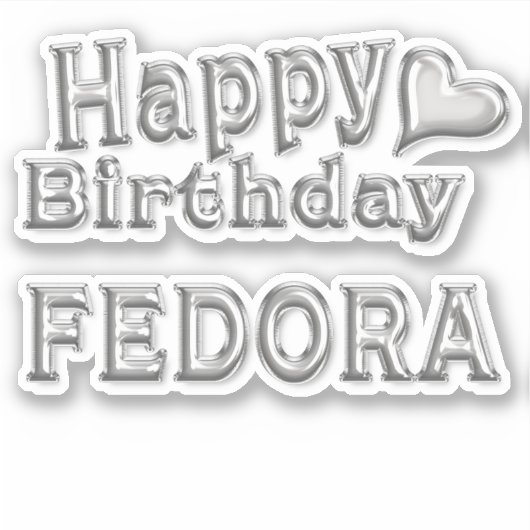 Fedora Happy Birthday Autocollants (Devant)