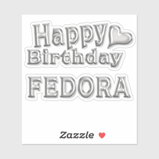 Fedora Happy Birthday Autocollants (Feuille)