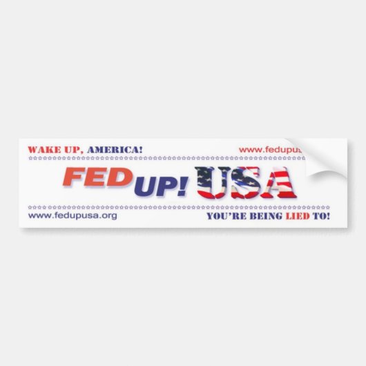 FedUpUSA bumpersticker (Voorkant)