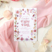 Fée 1er Anniversaire Invitation Fée Premières fill