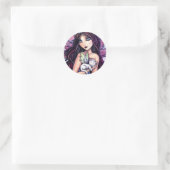 Fée avec autocollant de chat blanc par Molly Harri (Sac)