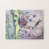 Fée avec libellules et puzzle de grenouille (Horizontal)