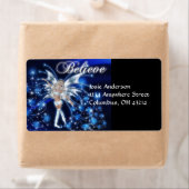 Fée bleue/Fae 2 Étiquettes de adresse de Noël (En situation)