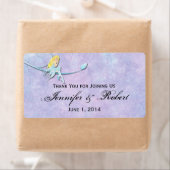 Fée Bleue sur Étiquette d'aquarelle violette (En situation)