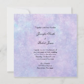 Fée bleue sur le faire-part de mariage pourpre (Dos)