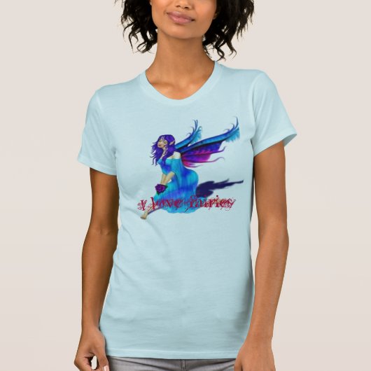 fee-blue_gif, ik hou van feeën t-shirt (Voorkant)