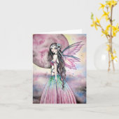 Fée brumeuse de lune - carte vierge (Fleur jaune)