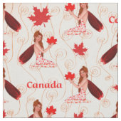 Fée canadienne Mapleleaf sur tissu léger (Fermer)