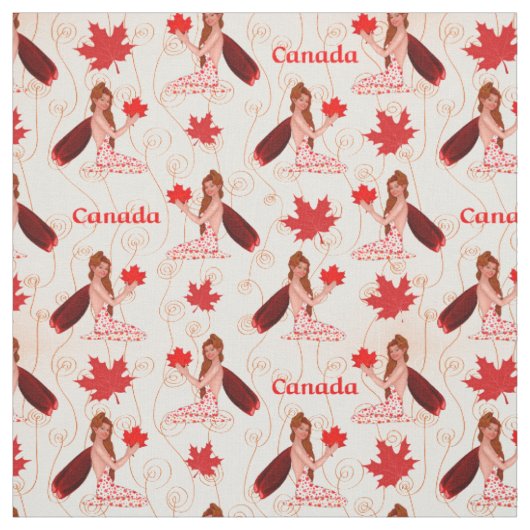 Fée canadienne Mapleleaf sur tissu léger (Échantillon)