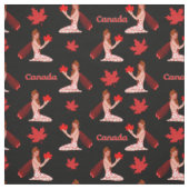 Fée canadienne Mapleleaf sur tissu noir (Échantillon)