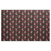 Fée canadienne Mapleleaf sur tissu noir (Fat Quarter)