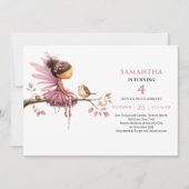 Fée Capricieuse Invitation Anniversaire Rose Gold (Devant)
