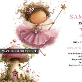 Fée Capricieuse Invitation Anniversaire Rose Gold