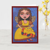Fée - carte de voeux (Fleur jaune)