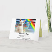 Fée Casper Rainbow | Carte d'anniversaire du chat  (Dos)