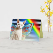 Fée Casper Rainbow | Carte d'anniversaire du chat  (Fleur jaune)